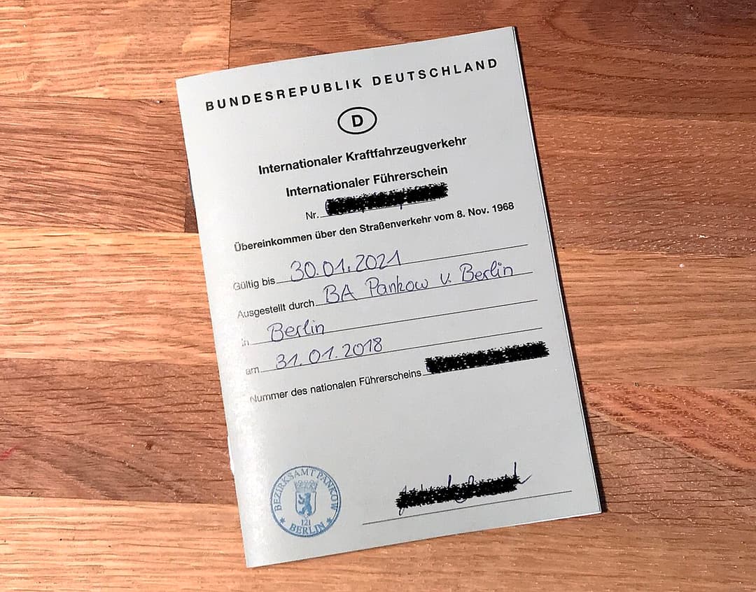 Deutscher internationaler Führerschein nach dem Übereinkommen von 1968