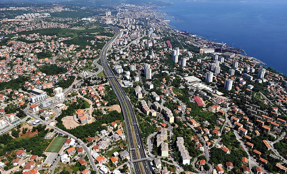 Rijeka-aerial-zraka, Kroatien