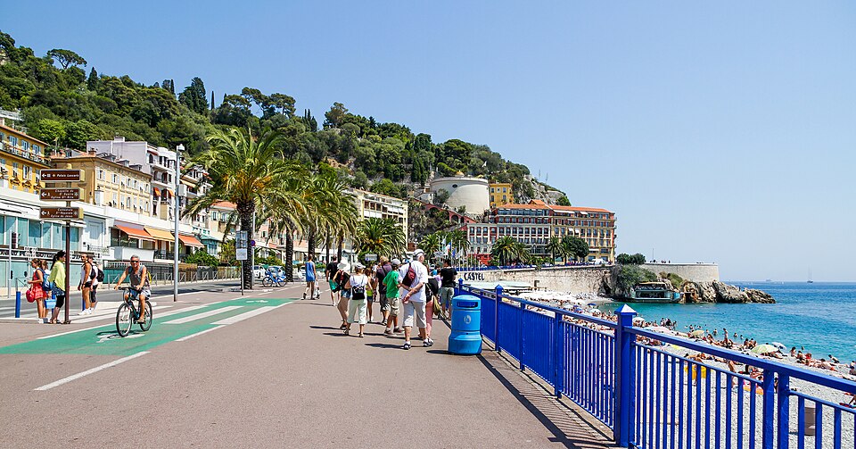 Promenade des Anglais in Nice, Provence-Alpes-Côte d'Azur, France, 2012 July, Frankreich