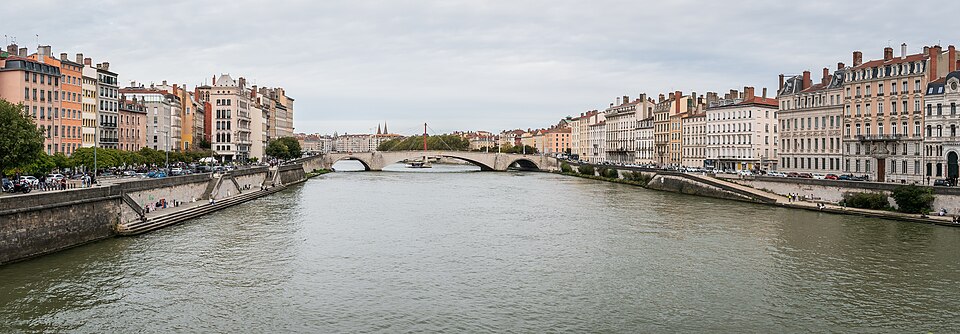 Saone river in Lyon, Frankreich