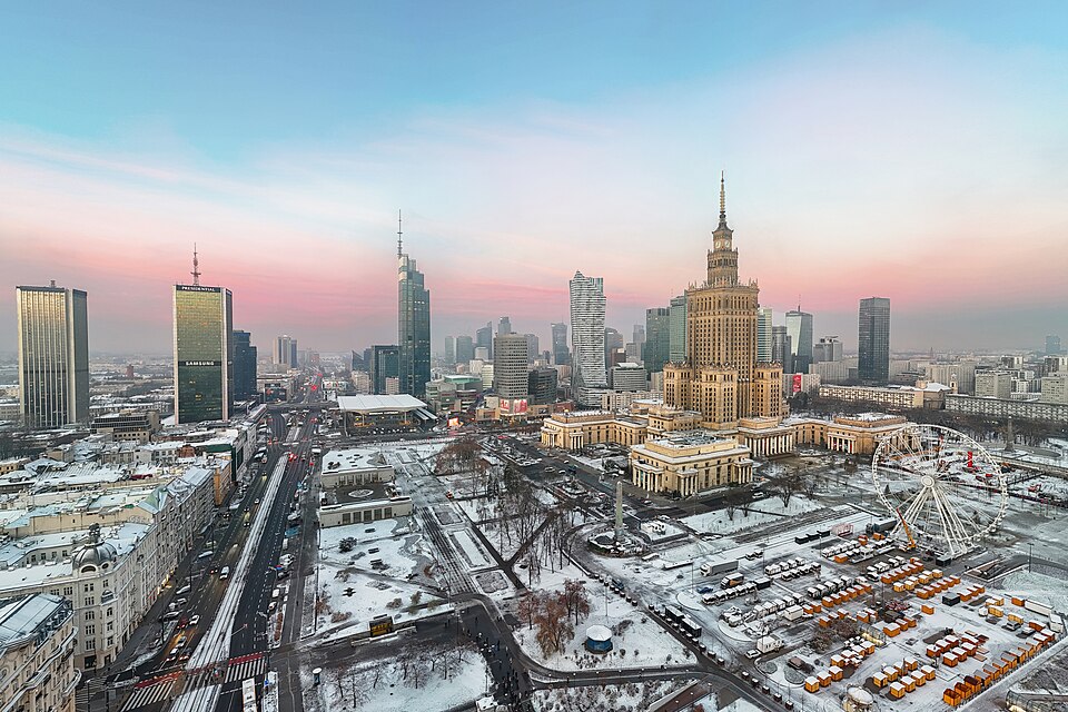 Skyline of Warsaw, Poland, polen