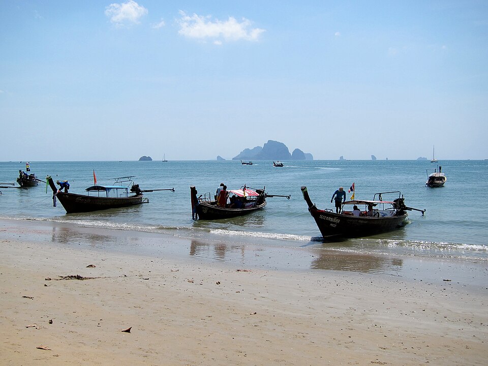 Longtail boats at Ao Nang beach, Thailand