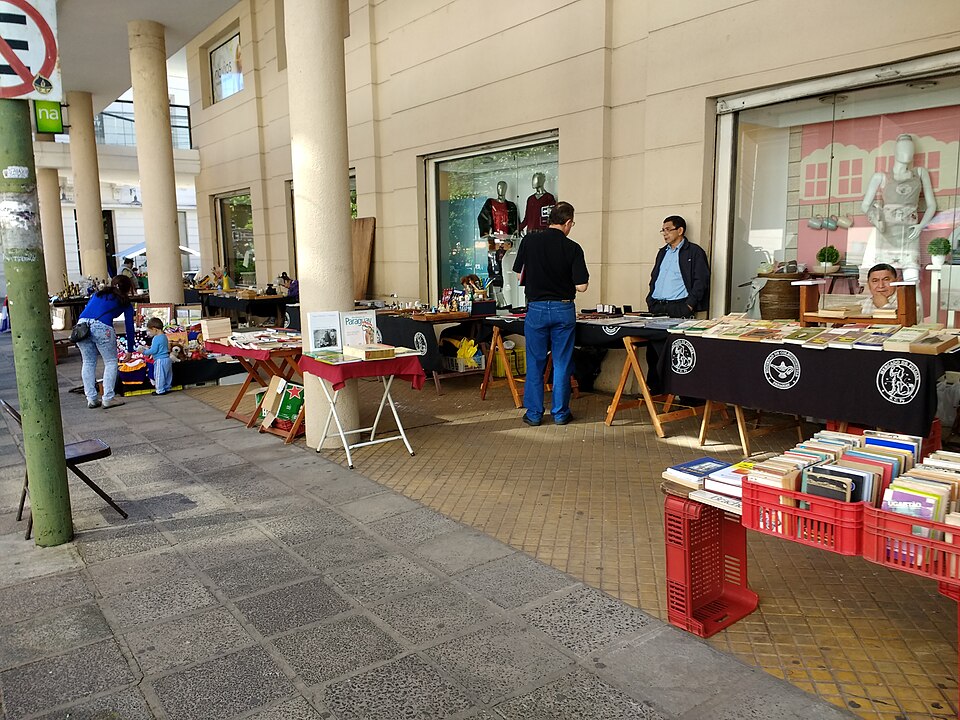 Sunday flea market on Calle Palma, Asunción, Paraguay